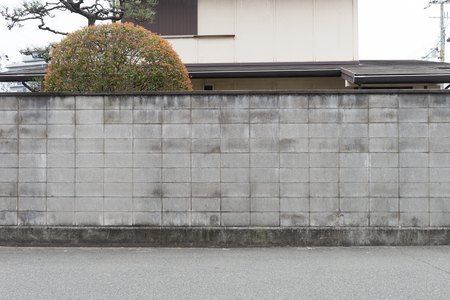 street wall background ,Industrial background, empty grunge urban street with warehouse brick wallのeditorial素材