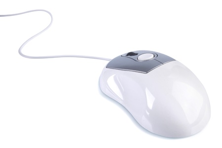 computer mouse isolated on white backgroundの写真素材