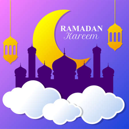 Islamic Holy Month of Ramadan poster designのイラスト素材