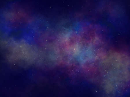 night scenery with colorful and light milky way full of stars in the sky