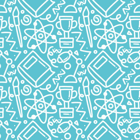 doodle set of chemistry hand drawingのイラスト素材