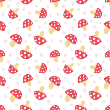 outline sketch of a red mushroomのイラスト素材