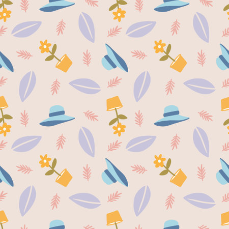 Beautiful pattern with icons and design elementsのイラスト素材