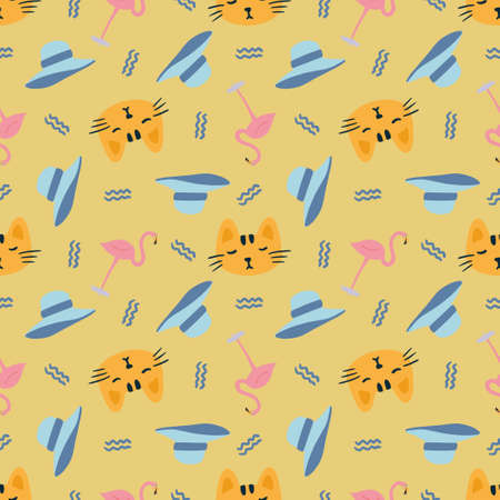 Beautiful pattern with icons and design elementsのイラスト素材