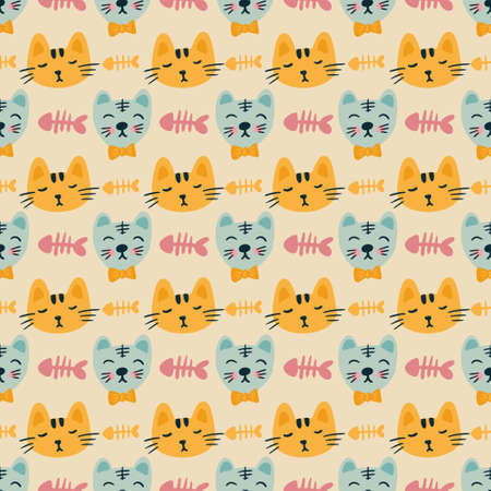 outline sketch of .cat bonefish with icons and design element colorのイラスト素材