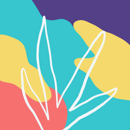 creative illustration of leaf minimalism conceptのイラスト素材