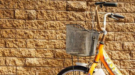 Bicycle and the wallのeditorial素材