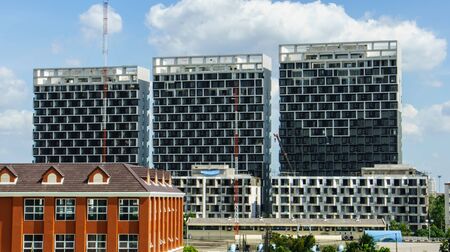 Condominium in the construction periodのeditorial素材