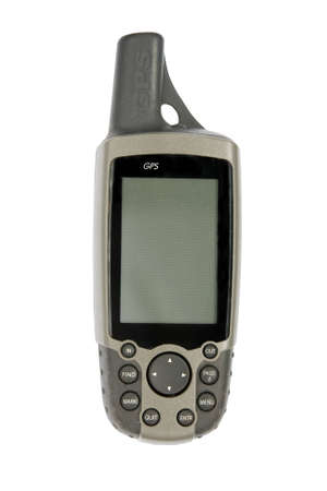 An isolated GPS unit with a blank screen as copy space.  Ready for your text.の写真素材