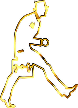 In a hurry, businessman on the way to businessの写真素材