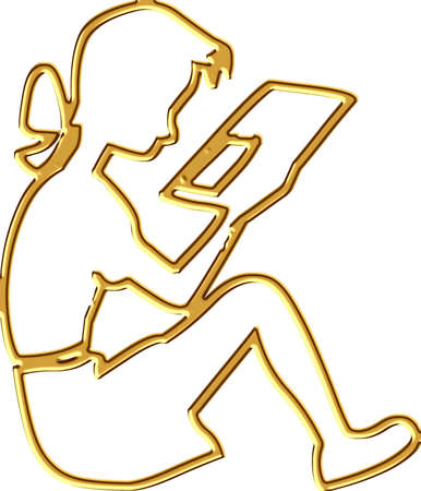 reading tabletの写真素材