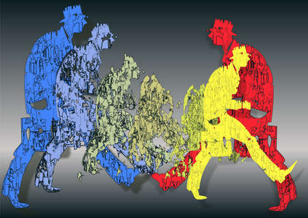 People in hurryの写真素材