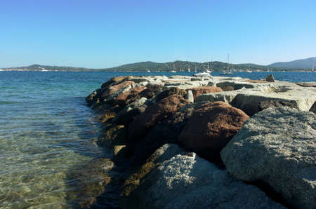 rocs in front of Saint tropezの写真素材