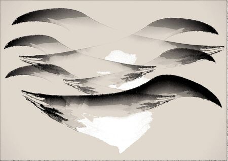 fantasy birds in taupeの写真素材