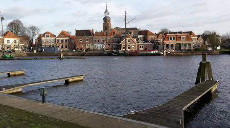 Blokzijl Harbor in the Netherlandsの写真素材