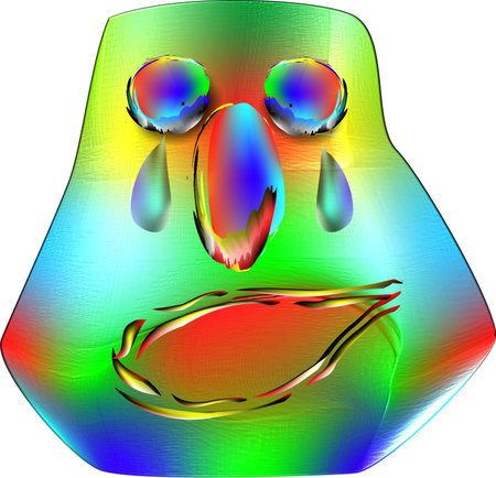 Mask in tearsの写真素材