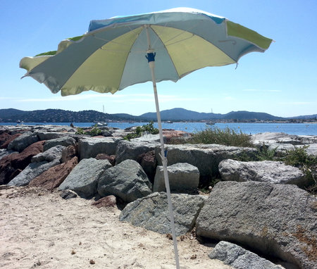 Beach of Grimaud Franceの写真素材