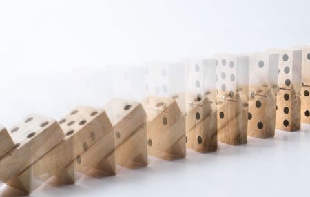 Falling Dominoesの写真素材