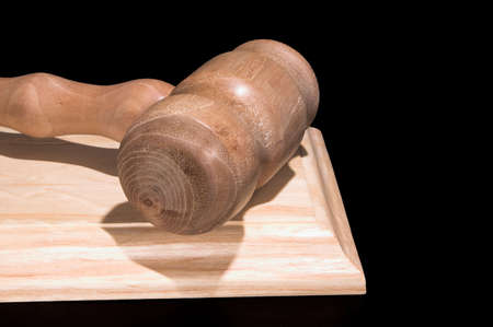 A judge's gavel used in a court of law.の写真素材