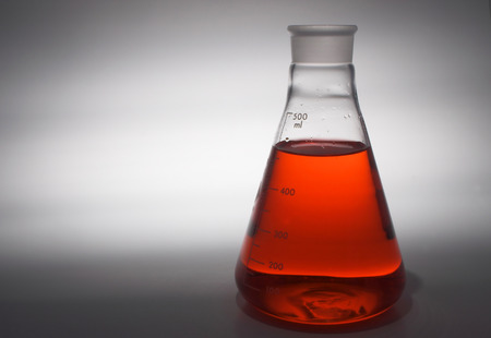 A tempered glass beaker used in a research laboratory.