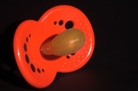 A close-up image of a baby's pacifierの写真素材