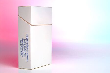 The Surgeon General's warning on the side of a pack of cigarettes.の写真素材