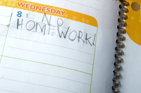 No Homework - back to school conceptの写真素材