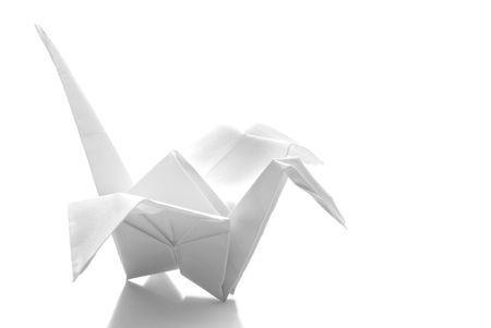 A Japanese Origani Bird, Crane or Swan.の写真素材