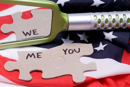 The word we as a reflection of me and youの写真素材