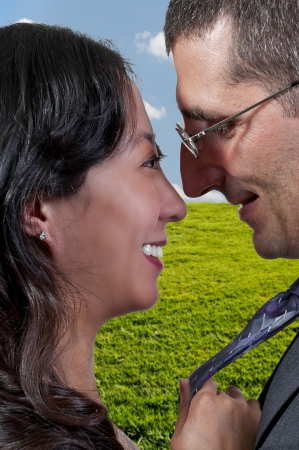 Couple in love - man and a womanの写真素材