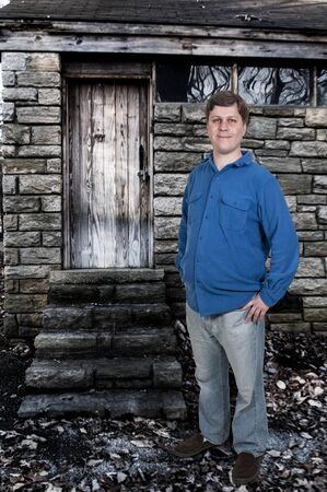 Attractive handsome American or European young manの写真素材