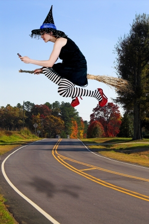 Beautiful woman wicked witch with ruby shoesの写真素材