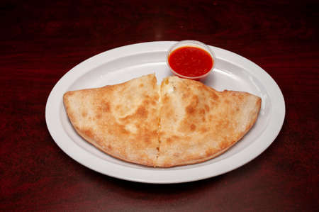 Delicious Italian cuisine known as a calzone