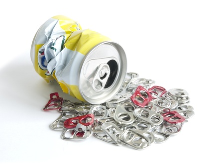 Pieces of can to recycle for good environment 