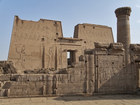 The Temple of Horus, Edfu, Egyptの写真素材