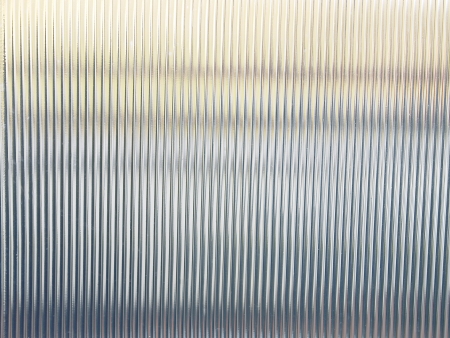 Square pane of glass with vertical stripe patternの写真素材