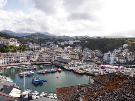 seaport of luarca, Asturias, Spain の写真素材