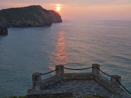 vidiago beach in Llanes, Asturias, Spain の写真素材