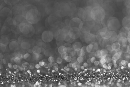 Unfocused abstract silver glitter holiday background