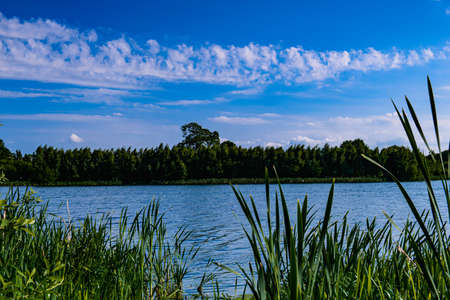Lovely view of the lake. Landscape.の写真素材