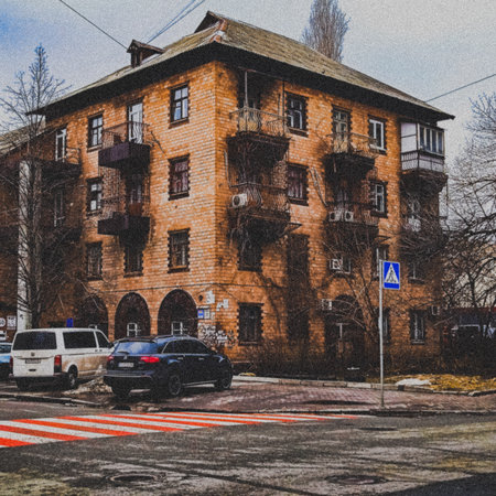 A picture of a street in the city of Kislovodsk, Russia.