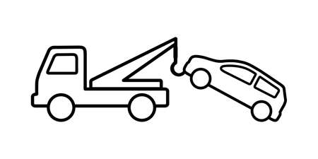 auto help - car towingのイラスト素材