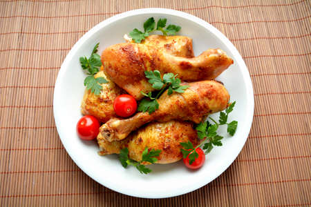 Roasted chicken thighs
