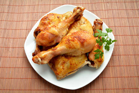 Roasted chicken thighs