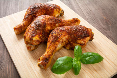 Roasted chicken thighsの写真素材