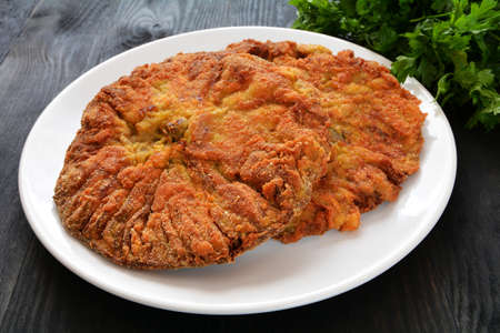 Kite mushroom fried in breadcrumbs