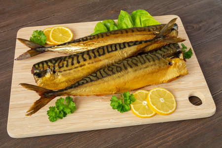 smoked mackerelの写真素材