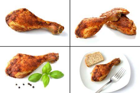 Roasted chicken legの写真素材