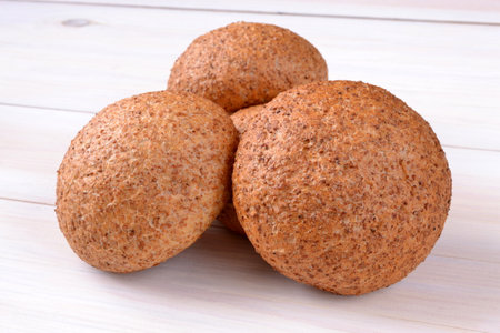 buns on a white background