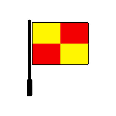 judge's flag on a white backgroundのイラスト素材